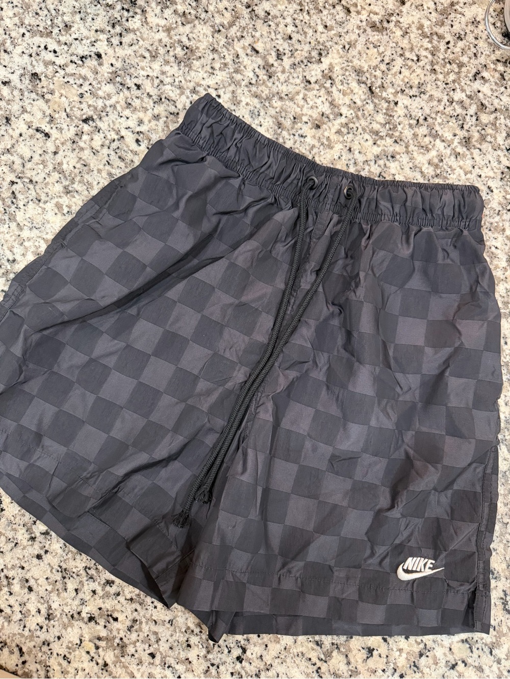 Nike Men’s Black Checkerboard Athletic Shorts